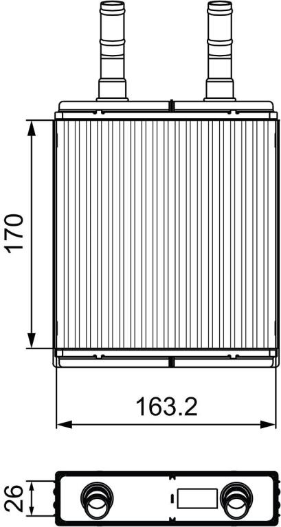 Radiador de calefacción VALEO ref. 812409